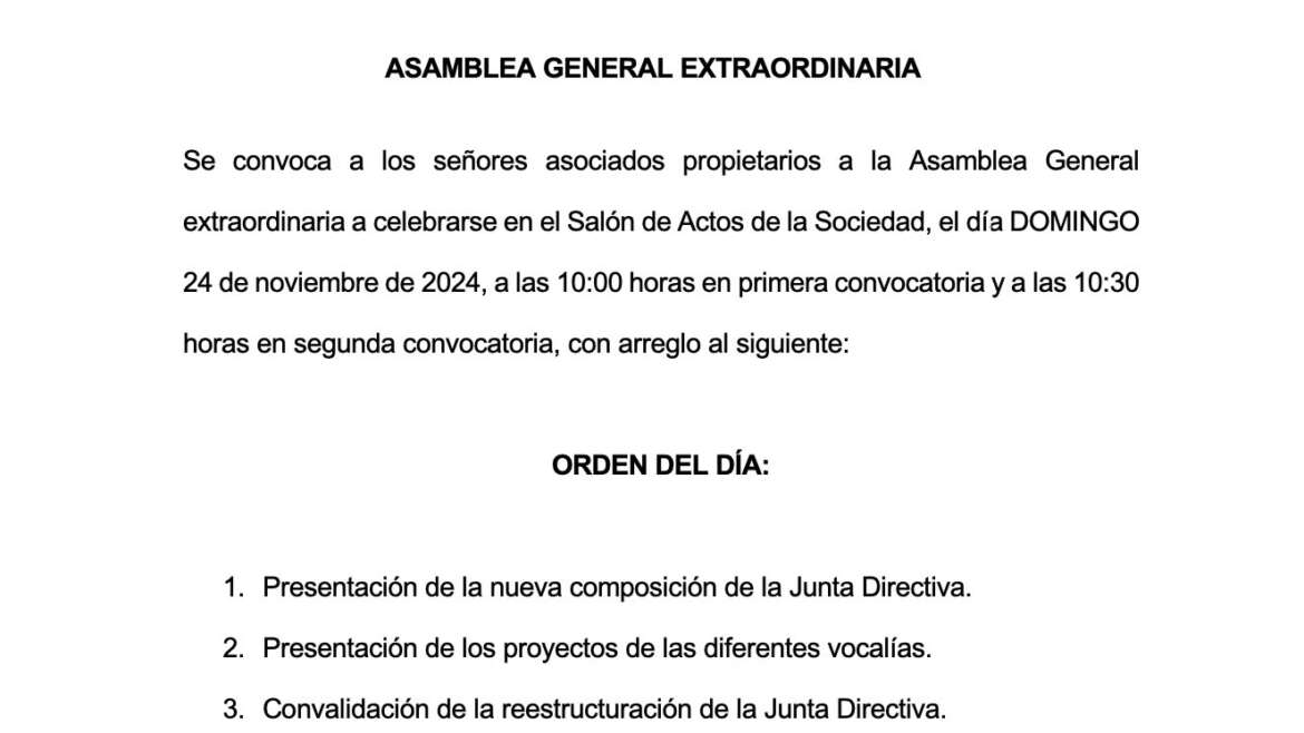 Asamblea General Extraordinaria